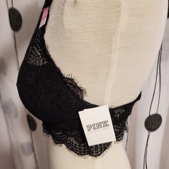 NWT Pink Victoria secret-Black Lace bralette in small - Picture 5 of 5